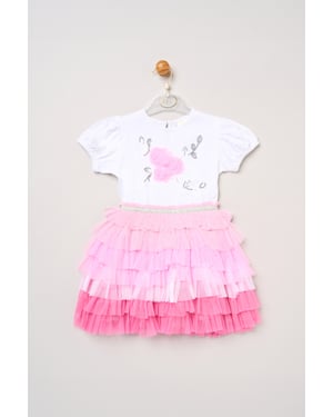 Sequin Embroidery Floral Tutu Dress