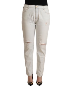 Boyfriend Jeans Gehaakt Lichtblauw