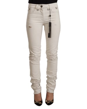 Karl Lagerfeld Gescheurde Skinny Jeans Offwhite