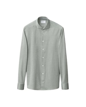 Eton Filo di scozia knit shirt lange mouw overhemden 100014987