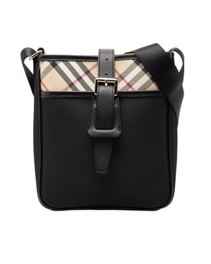 Pre-owned Nova Check Trimmed Canvas Crossbody