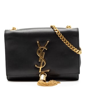 Begagnad Liten Slät Kalvskinn Monogram Kate Tassel Crossbody