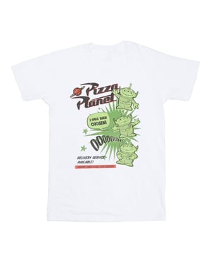 Disney Jongens Toy Story 4 Pizza Planet Little Green Men T-shirt (Wit)