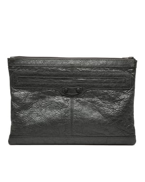 Pre-owned Lambskin Motocross Classic Clip M Clutch