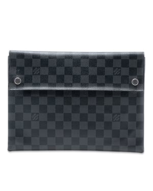 Pre-owned Damier Graphite Alpha Pochette Gm