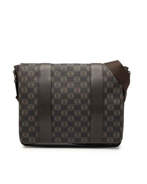 Pre-owned Anagram Coated Canvas Flap Crossbody