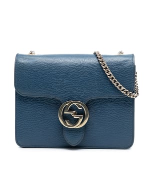 Pre-owned Small Dollar Calfskin Interlocking G Crossbody