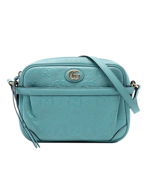 Pre-owned Gg Star Embossed Leather Crossbody