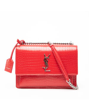 Pre-owned Medium Croc Embossed Monogram Sunset Bag