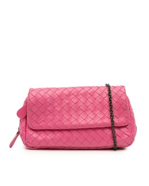 Pre-owned Mini Nappa Intrecciato Expandable Chain Flap Crossbody