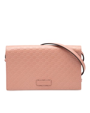 Pre-owned Microguccissima Wallet On Strap