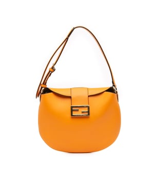 Gebruikte Kleine Leren Croissant Hobo Bag