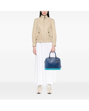 Tweedekans Bicolor Saffiano Lux Promenade Dome Handtas