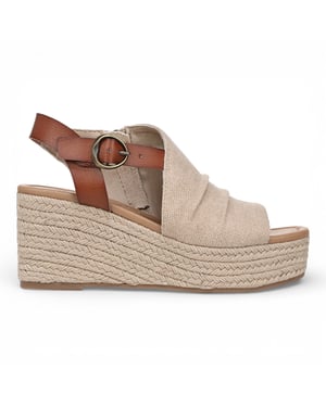 Blowfish Malibu Dames Bruine Beige Wedge Slingbacks Hielsandalen - Amira