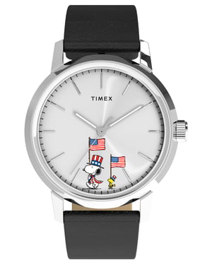 Timex Peanuts Marlin Heren Horloge Zwart TW2Y50300