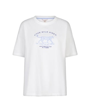 Esqualo T-shirt sp26-05013 offwhite/blue