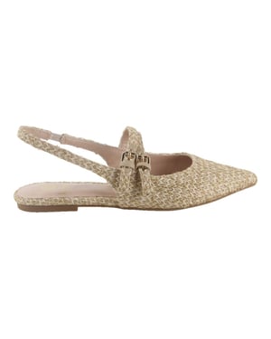 La Strada 2401666-4322 raffia dames instappers gekleed