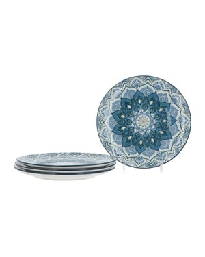 Luzzo ® madala serviesset 4 persoons 12-delig porselein blauw