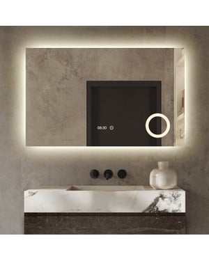Vtw Living badkamerspiegel met led verlichting en verwarming 120 x 80 cm