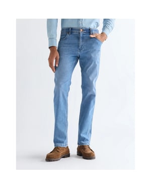 Wrangler Greensboro heren regular straight-fit jeans tabacco ice