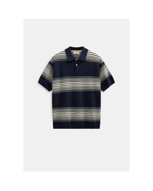 Anerkjendt Akseb stripe polo 902220 sky captain