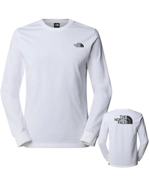 The North Face Mens Long Sleeve Easy T-Shirts White