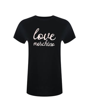 Love Moschino Cursive Logo Zwart T-shirt