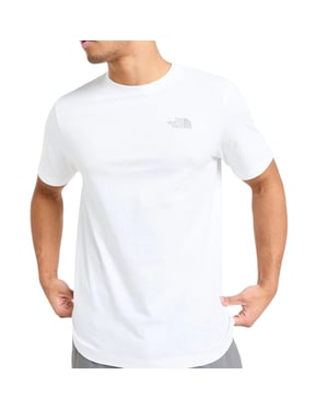 The North Face Mens SS Tee Simple Dome Reflective Logo White T-Shirt