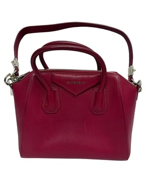 Givenchy Kleine Antigona Handtas in Bourgondisch Geitenleer