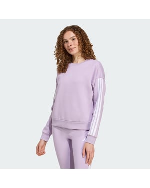 Essentials 3-Stripes Fleece Sweatshirt