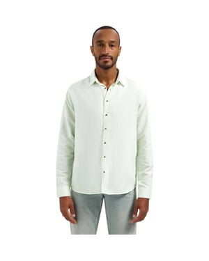 No Excess Shirt with linen seagreen