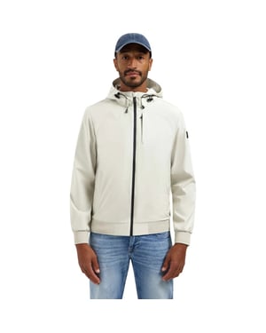No Excess Jacket short fit hooded stone