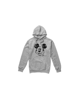 Disney Heren Mickey Mouse Gezicht Distress Hoodie (Sport Heide)