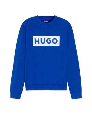 Hugo Heren Niero Logo Crew Neck Sweatshirt (Blauw)