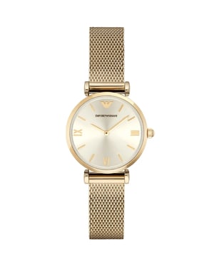 Emporio Armani AR1957 Retro Dames 32mm Gouden RVS Horloge