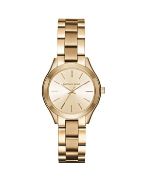 Michael Kors MK3512 Mini Slim Runway Dameshorloge 34 mm Gouden RVS