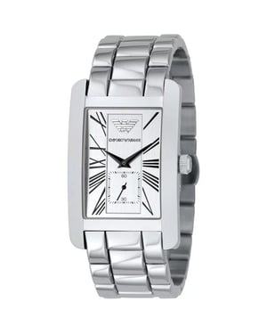 Emporio Armani AR0145 Herenhorloge 32 mm Witte Wijzerplaat RVS