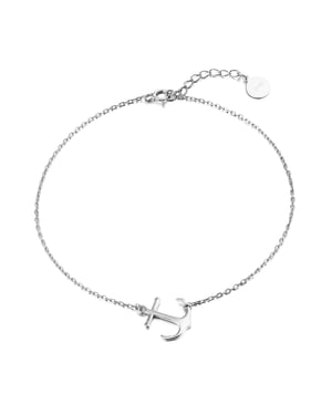 Sterling Silver Anchor Charm Anklet