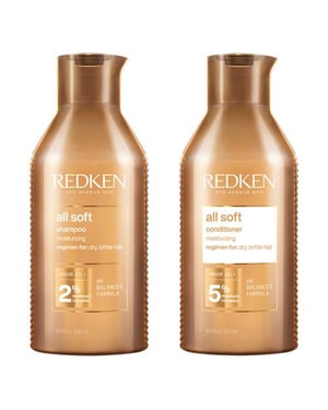 Redken All Soft Shampoo 500ml & All Soft Conditioner 500ml Duo