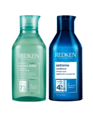 Redken Amino Mint Shampoo 300ml & Extreme Conditioner 300ml Duo