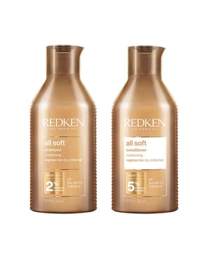 Redken All Soft Shampoo 300ml & Conditioner 300ml Duo