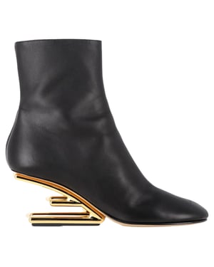 Fendi First ankelboots i svart läder