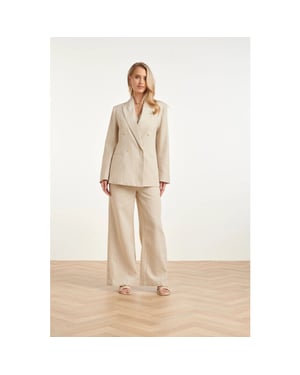 Smashed Lemon Double-breasted blazer met subtiele glitter |