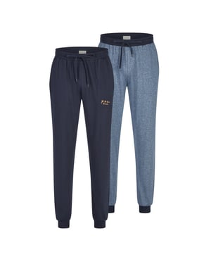 Phil & Co Heren lange pyjamabroeken 2-pack donker