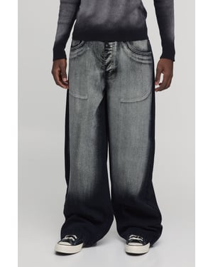 Baggy Rigid Bleach Washed Denim Jeans
