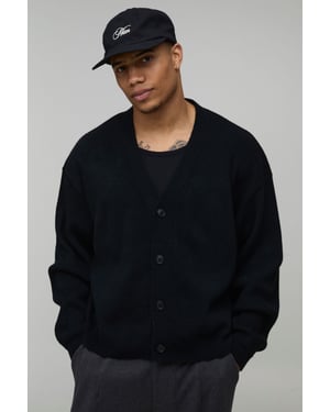 Basic Oversized Boxy Soft Touch Knitted Cardigan