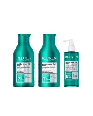 Redken Acidic Grow Full System Densifying Shampoo 300ml, Conditioner 300ml And Hair Serum 100ml Pack