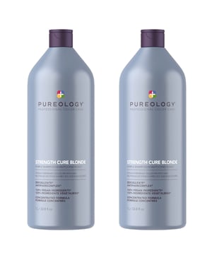 Pureology Strength Cure Blonde Shampoo 1000ml Double Worth £158
