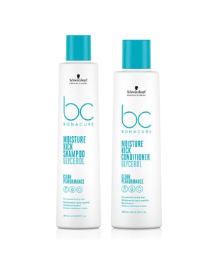 Schwarzkopf Bc Clean Moisture Kick Shampoo 250ml And Spray Conditioner 200ml Duo