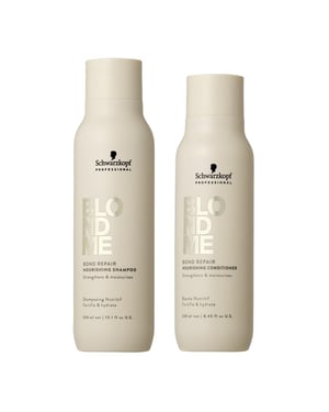 Schwarzkopf Blondme Bond Repair Nourishing Shampoo 300ml & Bond Repair Nourishing Conditioner 250ml Duo